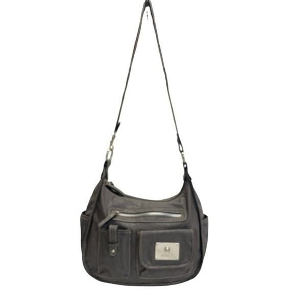 Vintage Rossetti Gray Vegan Leather Satchel Purse 90s Y2K - Picture 5 of 13